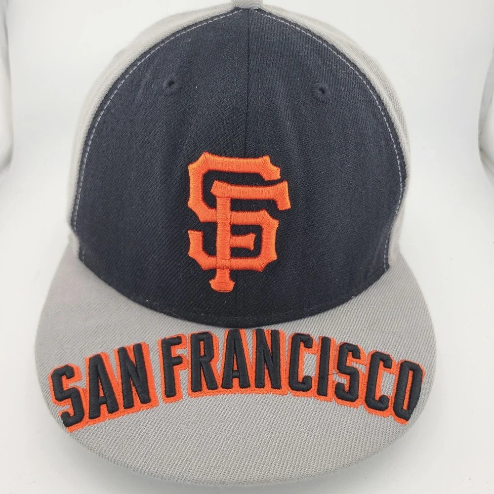 New Era 59FIFTY San Francisco Giants MLB Cap Mens 7 3/8 Gray Black Fitted Hat